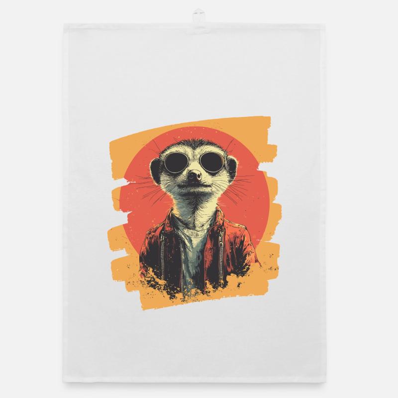 Erdmännchen Retro Organic Geschirrtuch