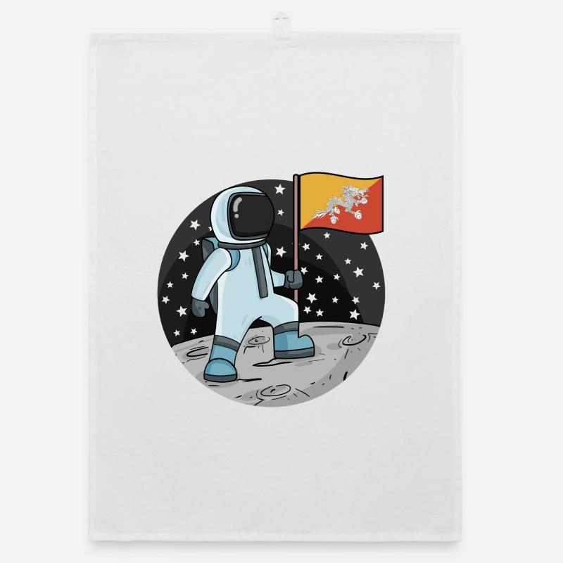 Drapeau des astronautes du Bhoutan Torchon bio
