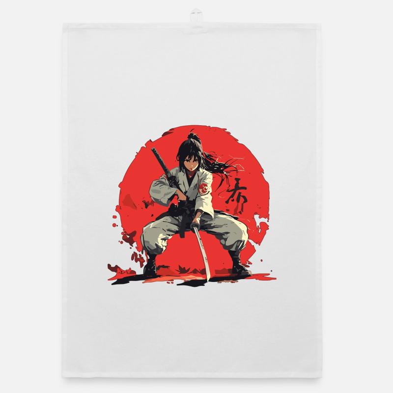 Conception de la Katana Swordswoman Torchon bio