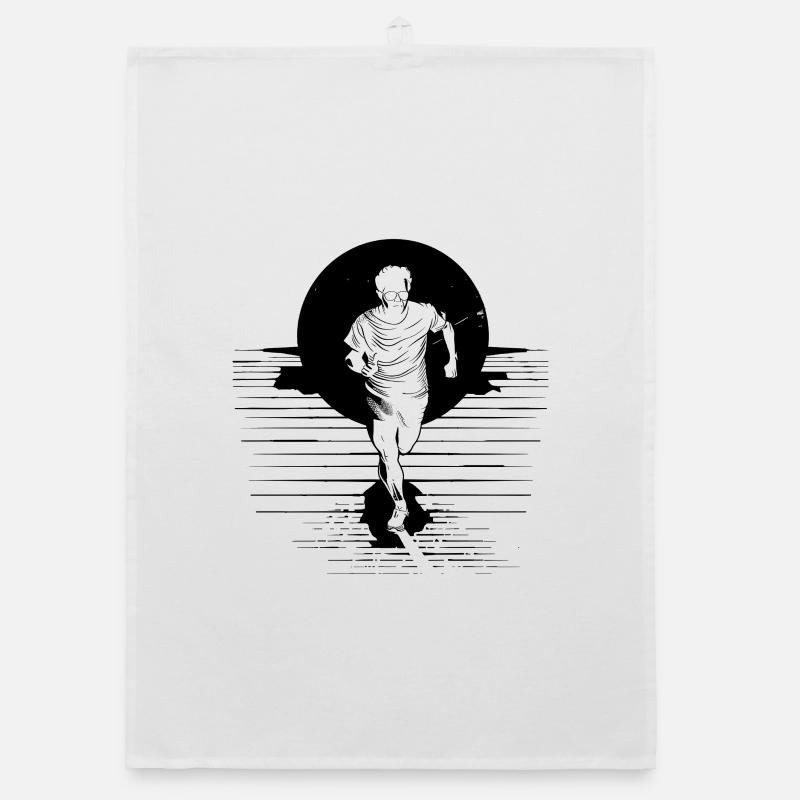 Marathon runner Organic dish towel