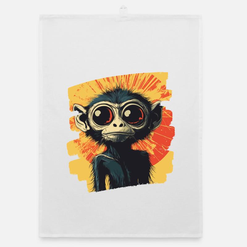 Spider Monkey Retro Organic dish towel