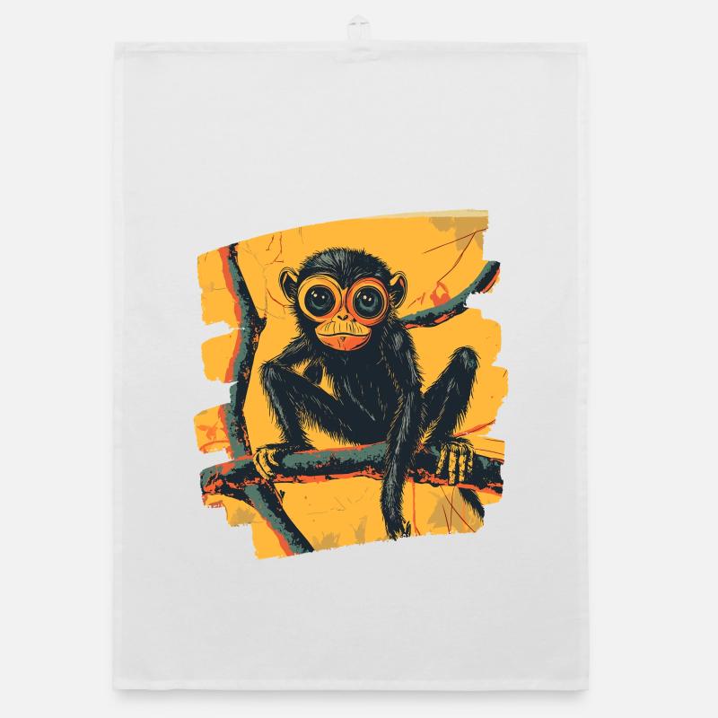 Spider Monkey Retro Organic dish towel