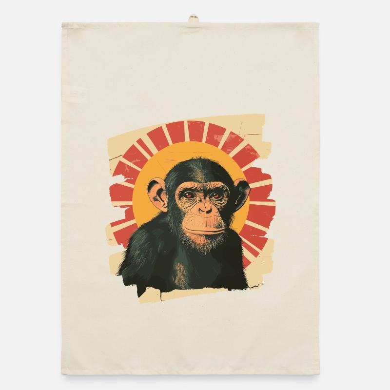 Monkey Retro Organic dish towel