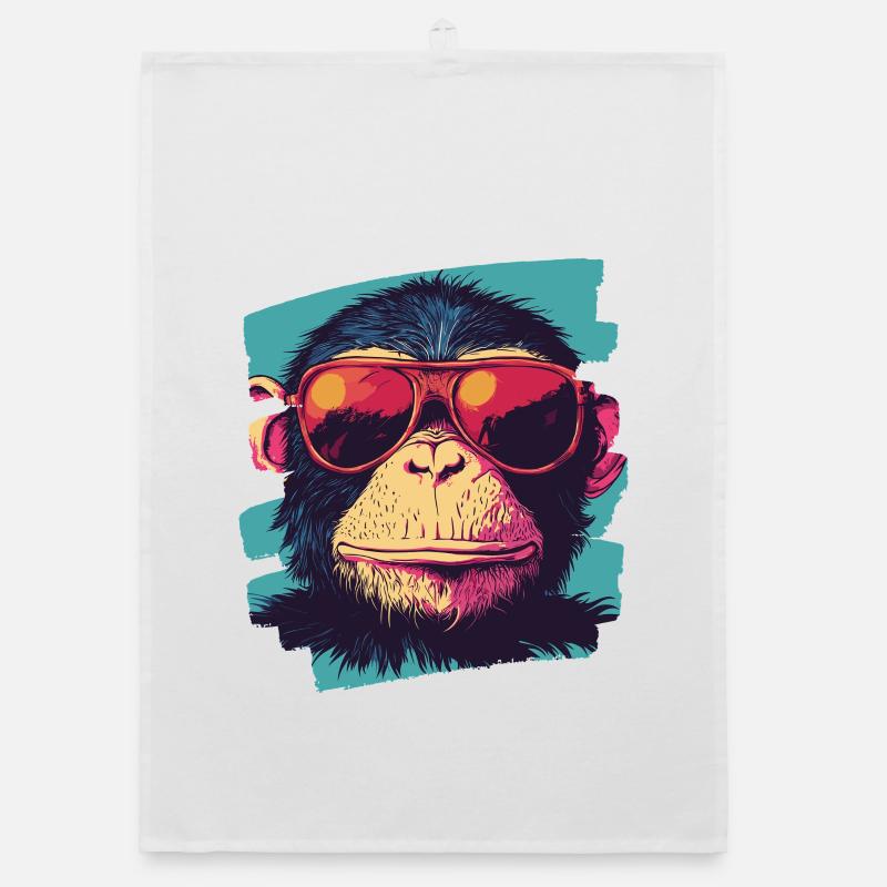 Monkey Retro Organic dish towel