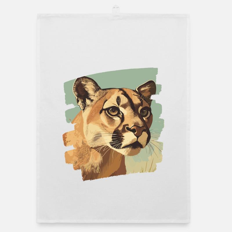 Lion from mountain Retro Organic Geschirrtuch