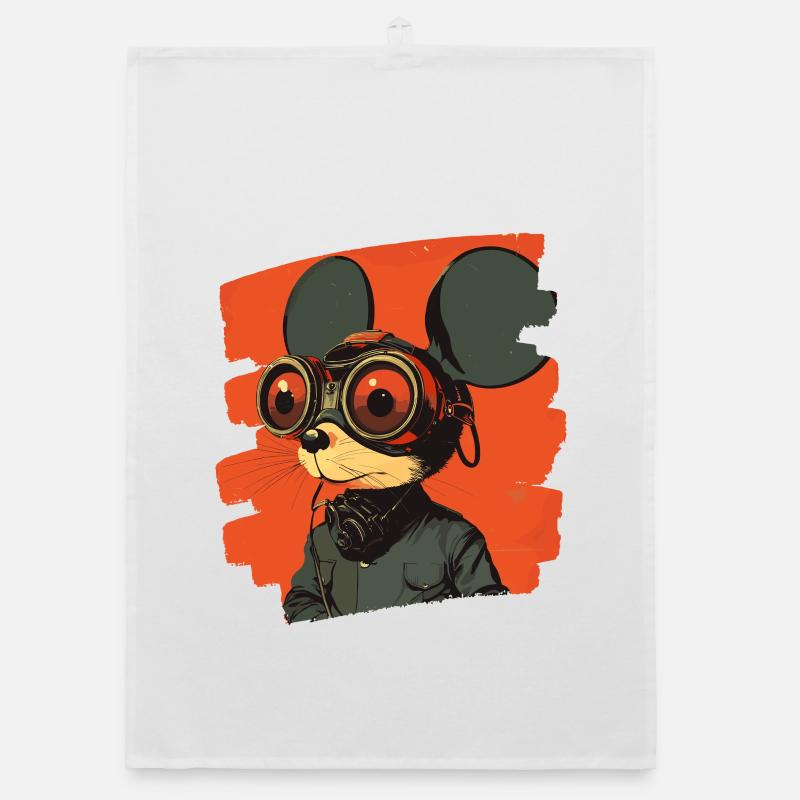 Mouse Retro Organic dish towel
