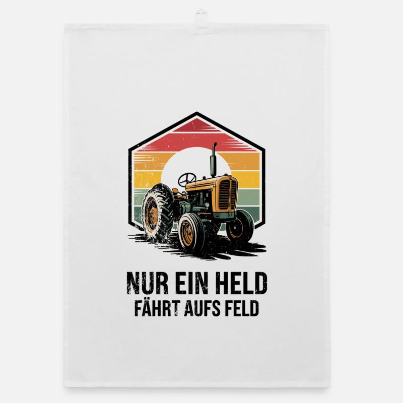 Held auf dem Feld Traktor Organic Geschirrtuch