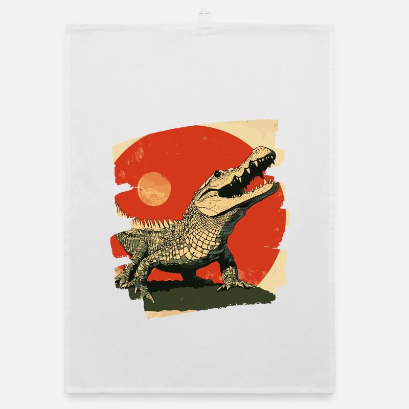 Crocodile Rétro Torchon bio