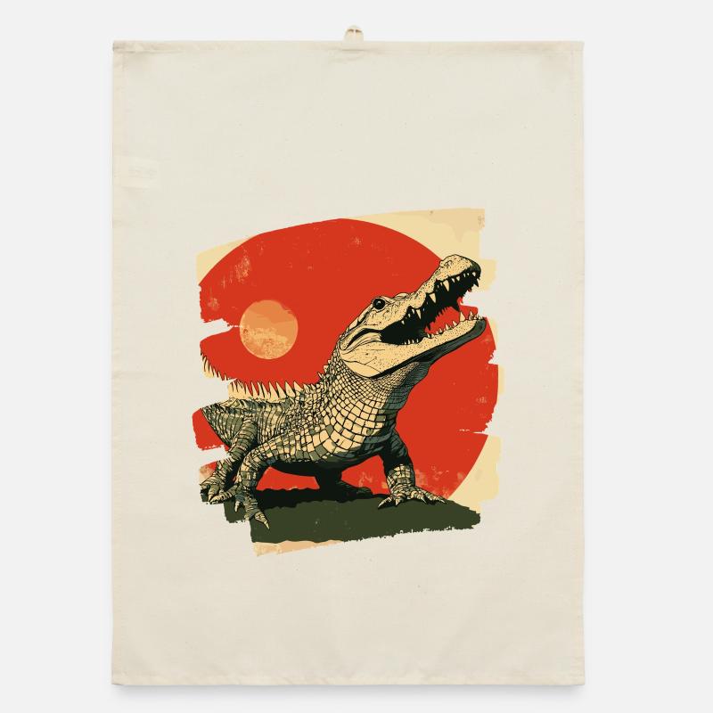 Crocodile Rétro Torchon bio