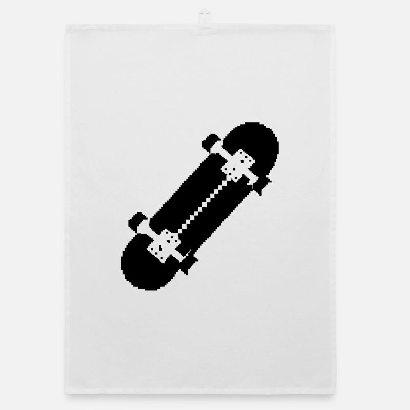 Pixel Skateboard Organic Geschirrtuch