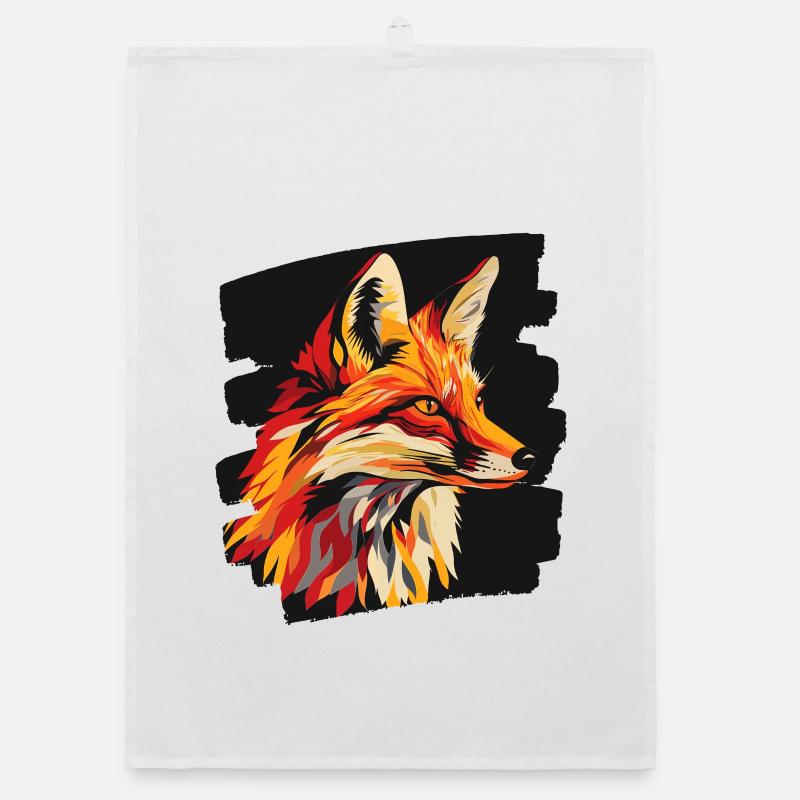 Fox Art Organic dish towel