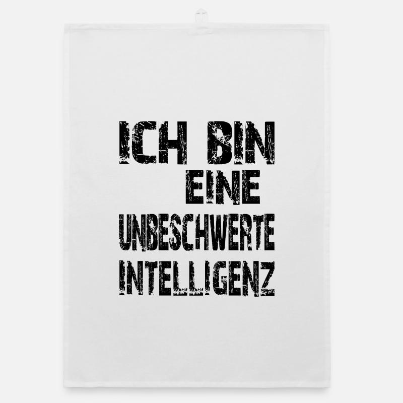 KI Spruch Ich bin eine unbeschwerte Intelligenz Organic Geschirrtuch