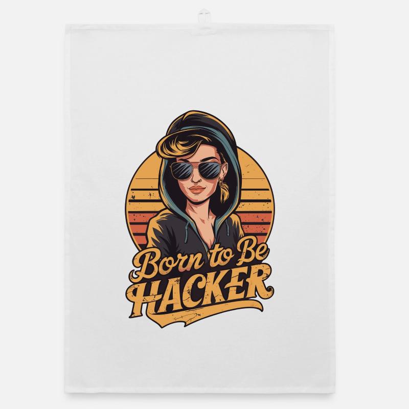 Born to Be Hacker – Informatik Nerd IT Organic Geschirrtuch