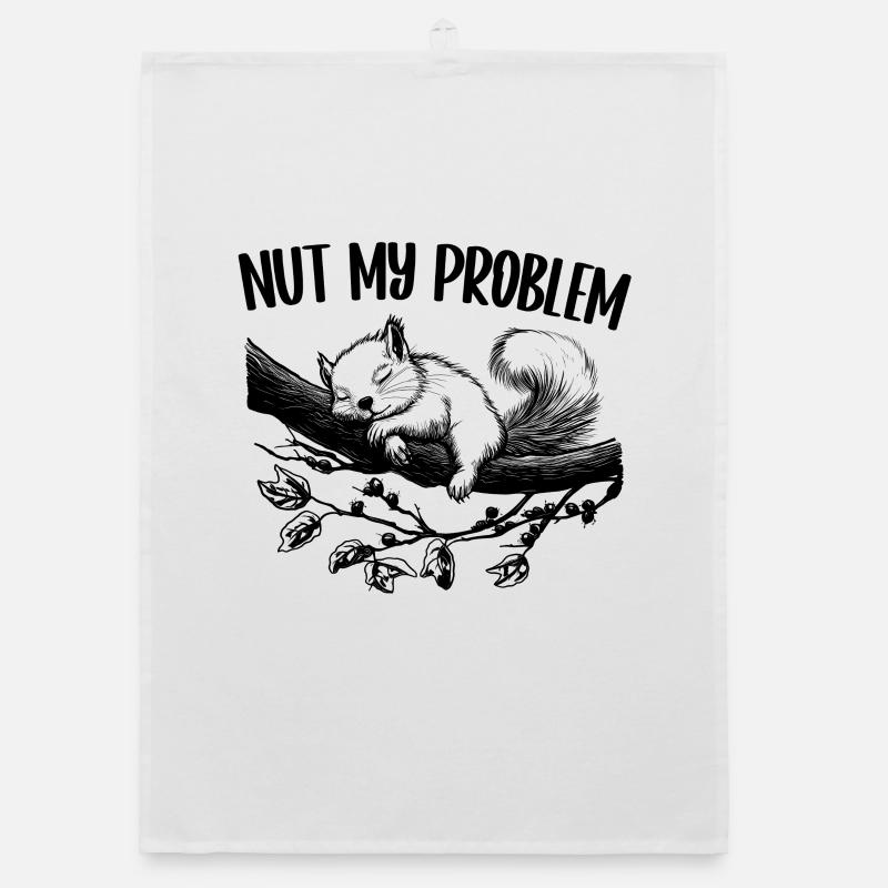 Nut My Problem Mignon Écureuil Cadeau Torchon bio