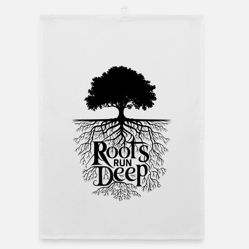 Roots Run Deep - Tree of Life Nature Design Organic dish towel