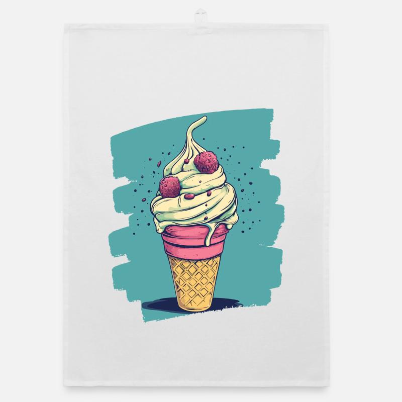 Eiscreme Eis Organic Geschirrtuch