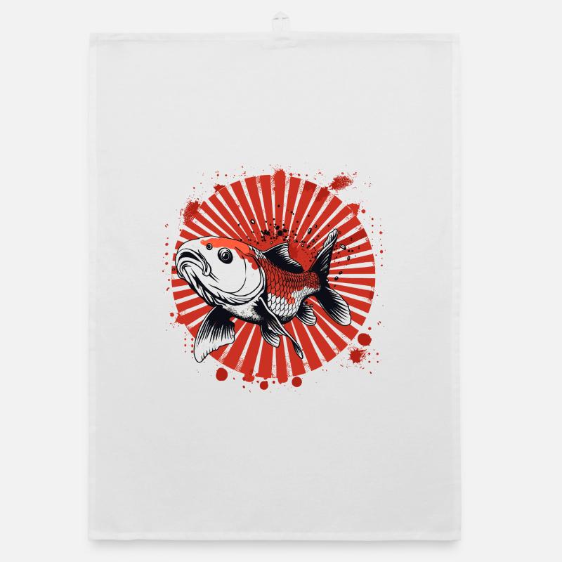 Fish Graffiti Organic dish towel