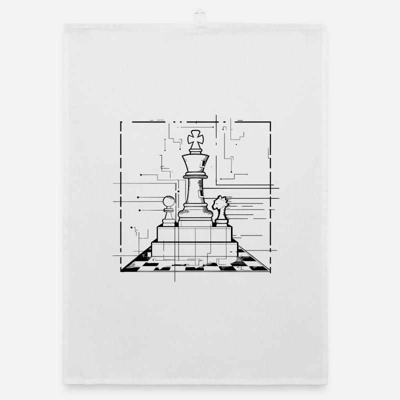 Graphiques de pièces d’échecs Torchon bio