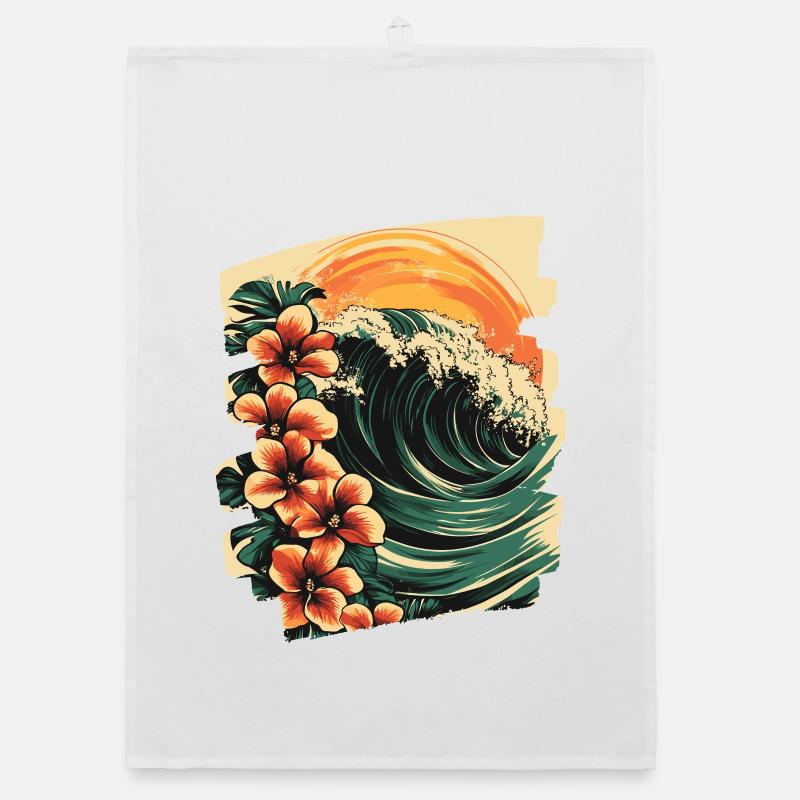 Hawaii Beach Organic dish towel