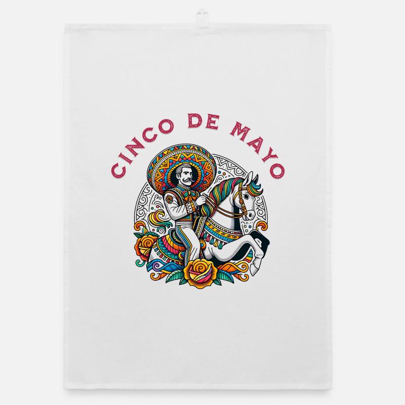 Cinco de Mayo Mexican Pride Organic dish towel