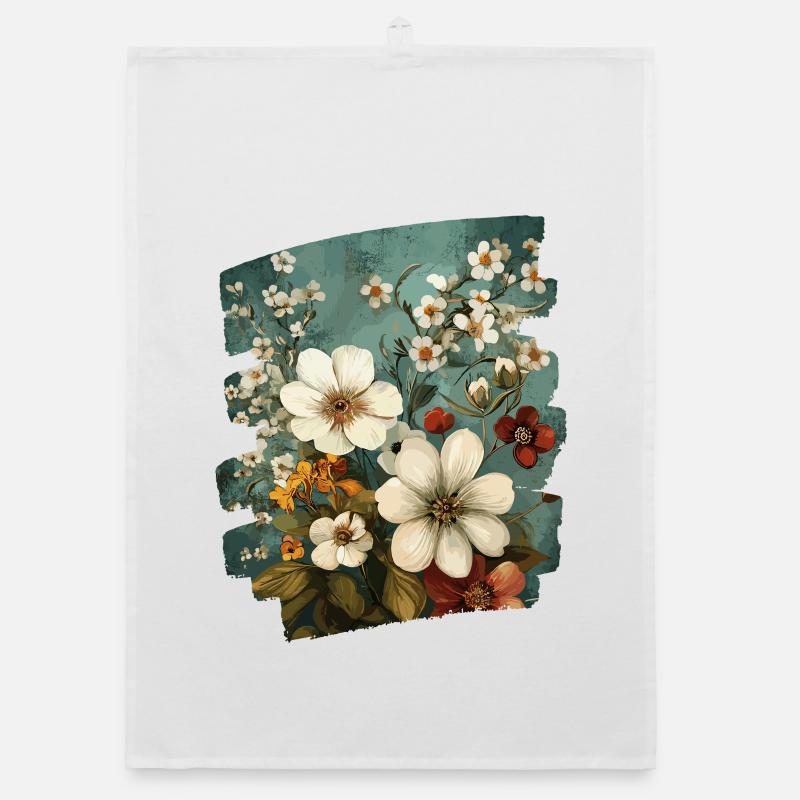 Spring Spring Beginning Flower Flowers Organic dish towel