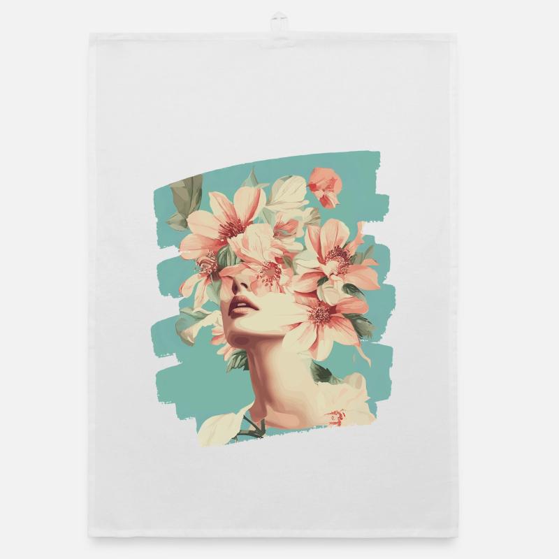 Spring Spring Beginning Flowers Organic dish towel