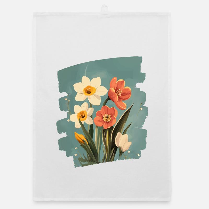 Spring Spring Beginning Flower Flowers Organic dish towel