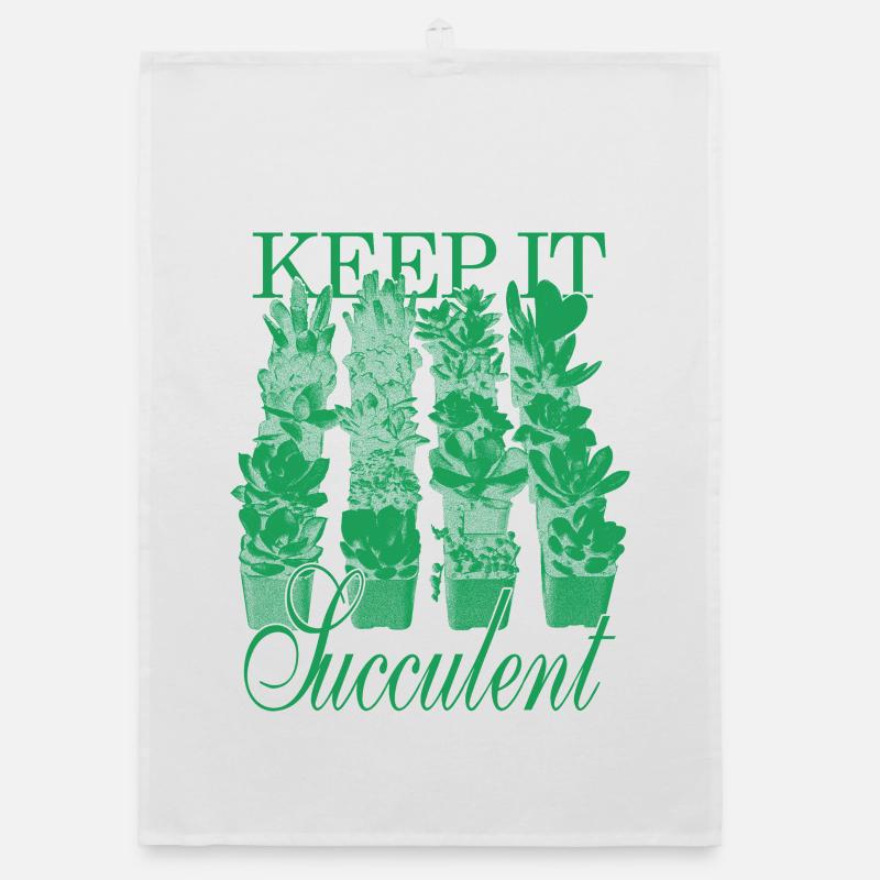 Keep It Succulent - Succulentes vertes Torchon bio