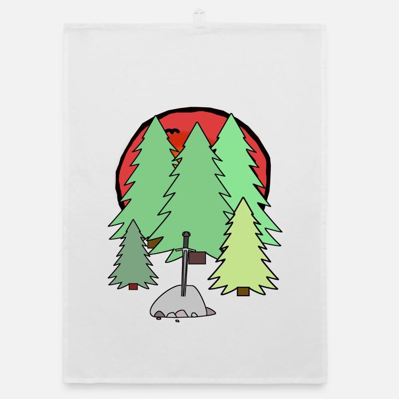 Chevaliers Héros Épée Médiévale Épées Fable Torchon bio