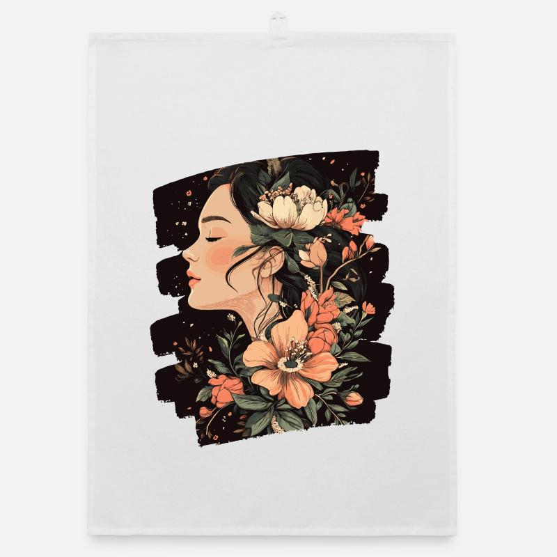 Spring Spring Beginning Flowers Organic dish towel