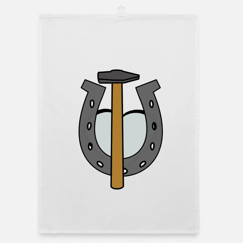 Sabot Cheval Maréchal-ferrant Fer à cheval Forgeron Forgeron Torchon bio