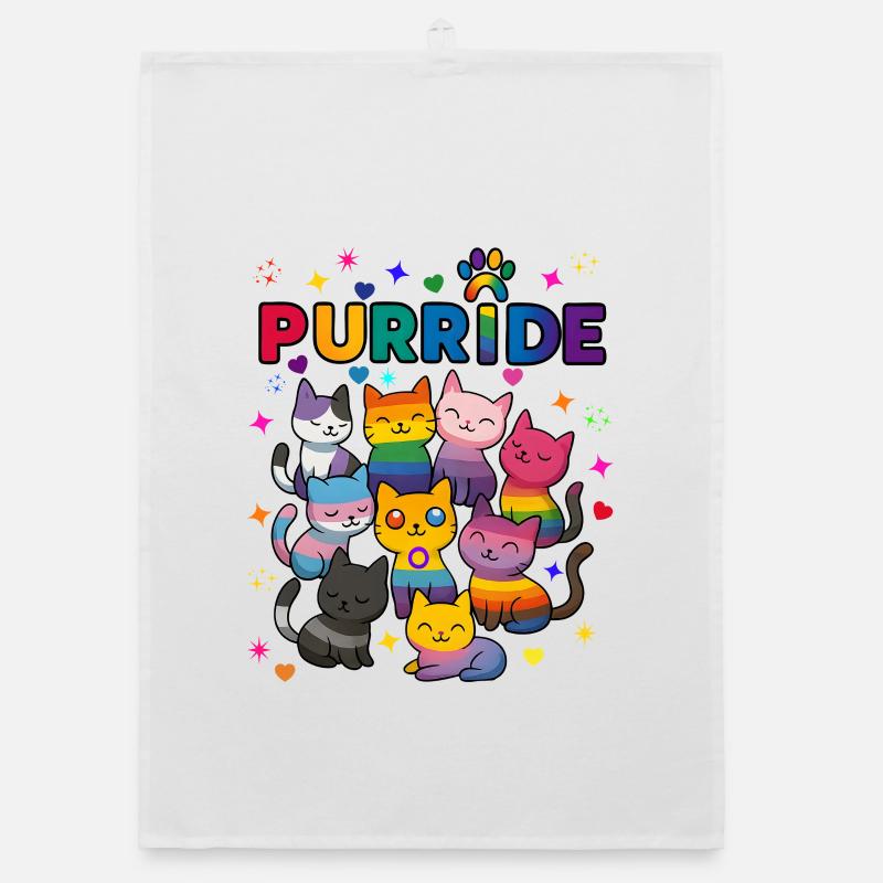 Purride LGBT Katzen Organic Geschirrtuch