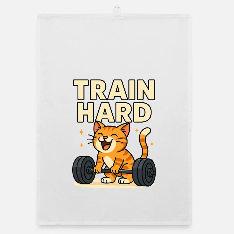 Train Hard Organic Geschirrtuch