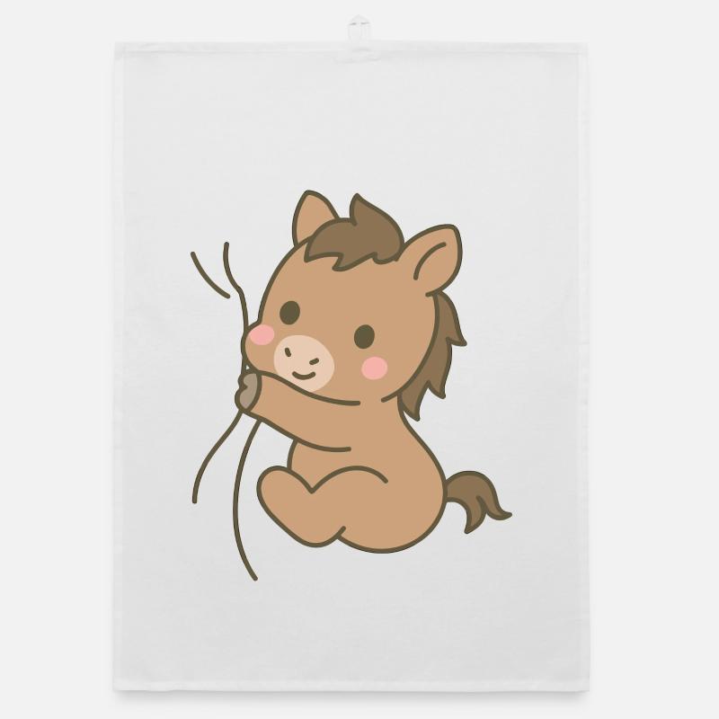 Eingekuschelt Pferdchen Organic Geschirrtuch