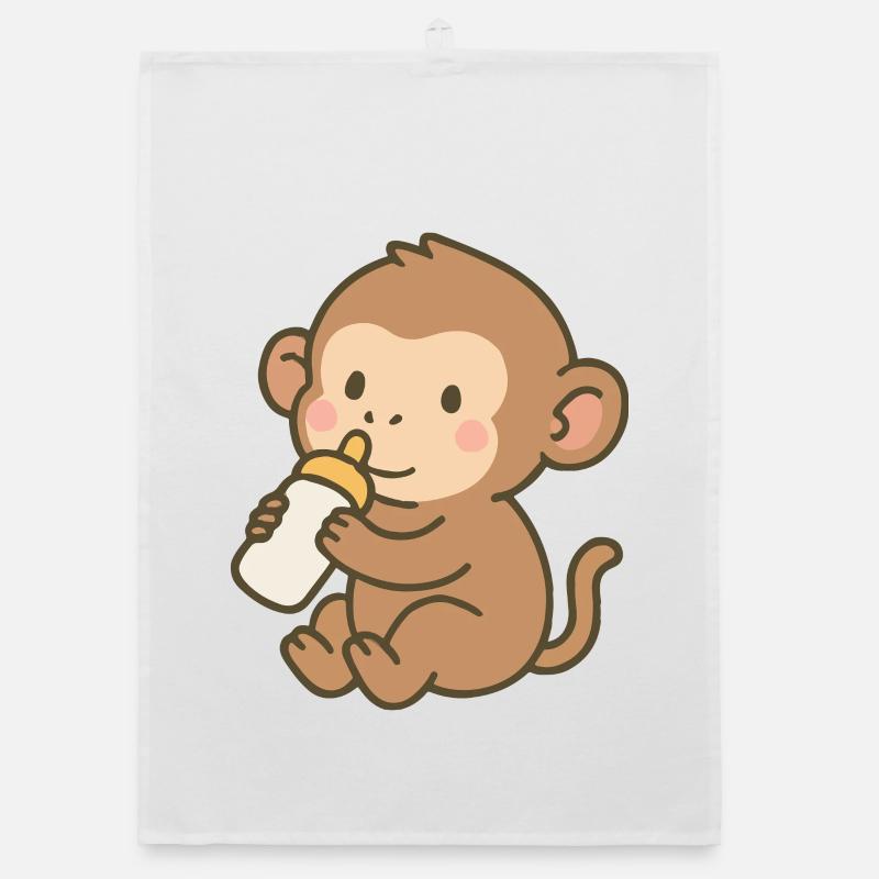 Fläschchen-Äffchen Organic Geschirrtuch