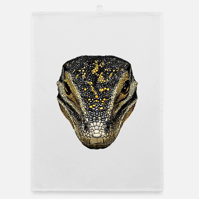 Waran Echse Reptil Komodowaran Bindenwaran Lizard Organic Geschirrtuch