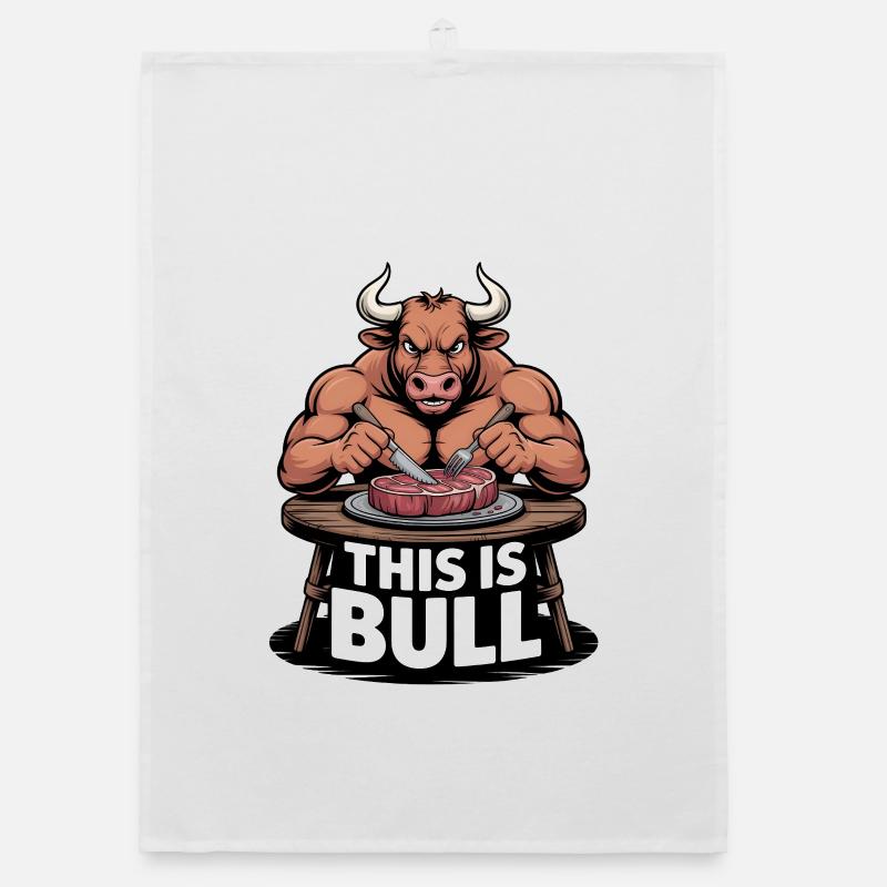 Il s’agit de l’édition Bull Meat - Torchon bio - blanc