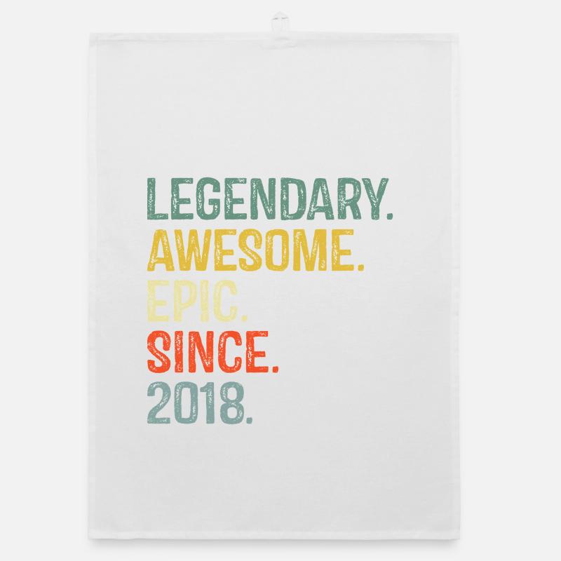 Bold Retro Rainbow Text Design Organic dish towel