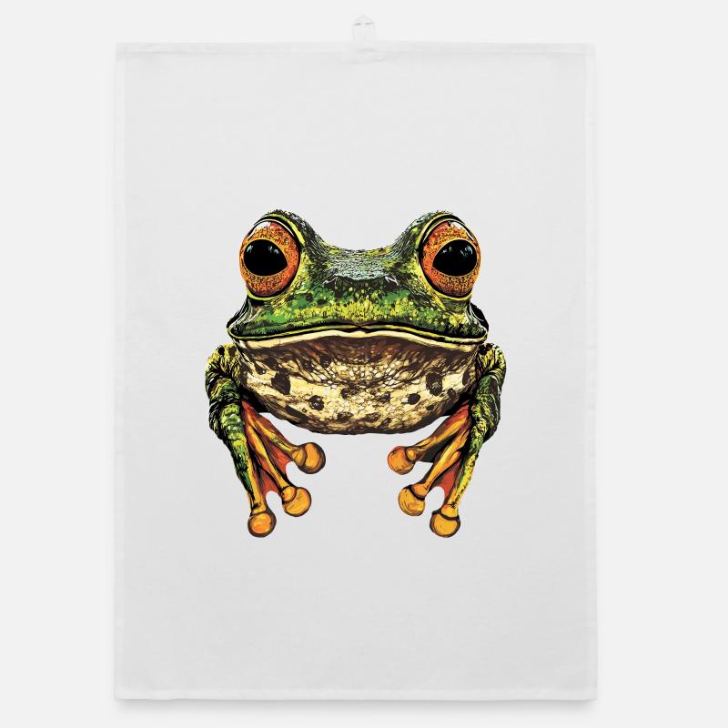 Frog Little Toad Tree Frog Frog Prince Frogs Organic dish towel