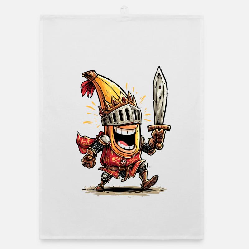 Chevalier comique avec épée et casque Torchon bio