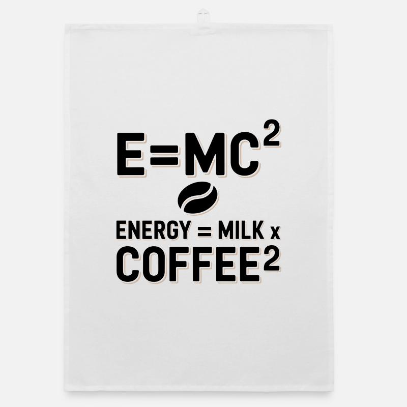 E=MC2 Physik Spruch Koffein Nerd Energie Kaffee Organic Geschirrtuch