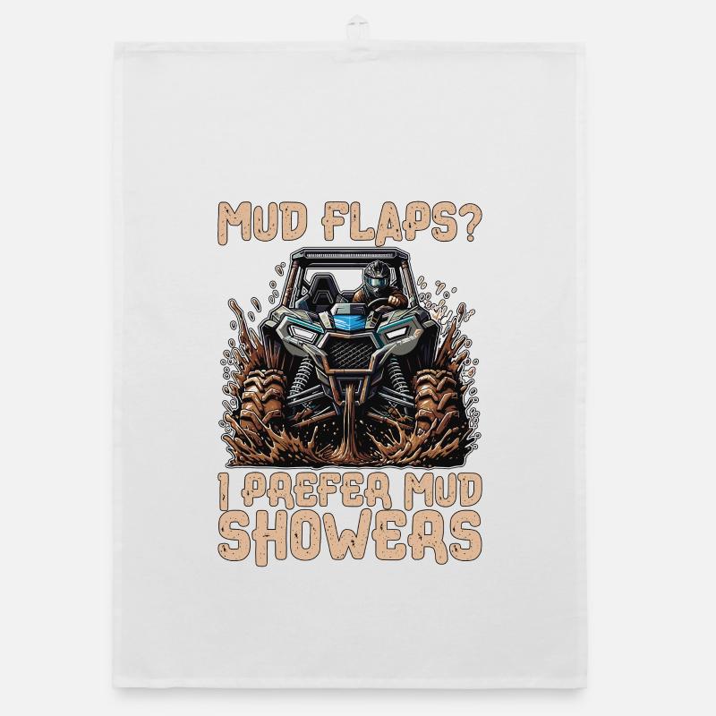 Mud Racing Mud Flaps I Prefer Mud Bogging Lover Organic dish towel