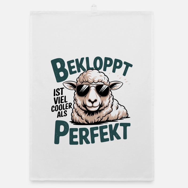 Crazy is much cooler than perfectly cool sheep Organic dish towel