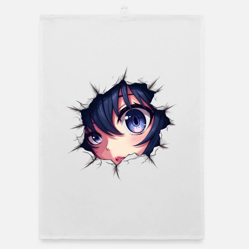 Oeil d’anime avec effet de papier ajouré Torchon bio