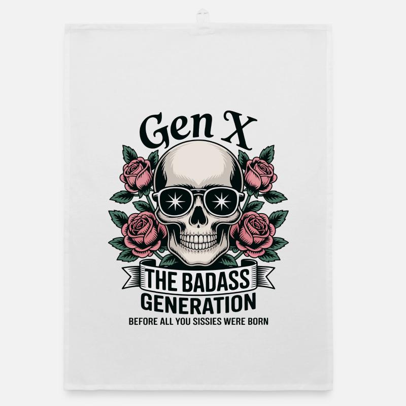 Gen X Badass Generation Before Born Jeu de mots Torchon bio