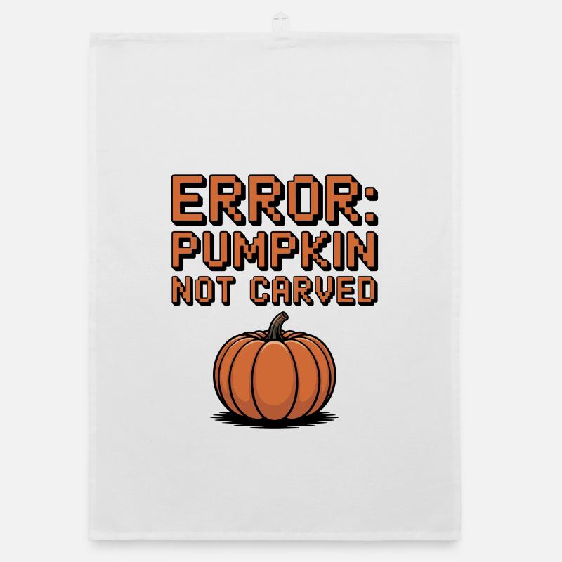 Error: Pumpkin Not Carved Organic dish towel