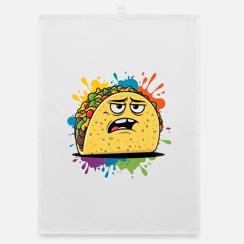 Graphique de taco élégant avec expression Torchon bio