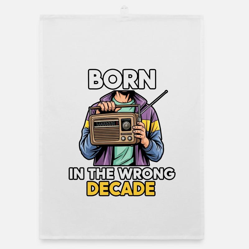 Born in the wrong decade Organic dish towel