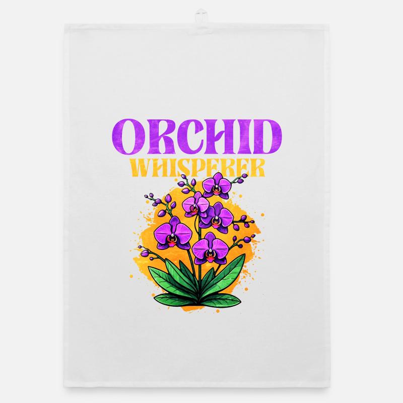 Orchidee Flüstern Design Organic Geschirrtuch