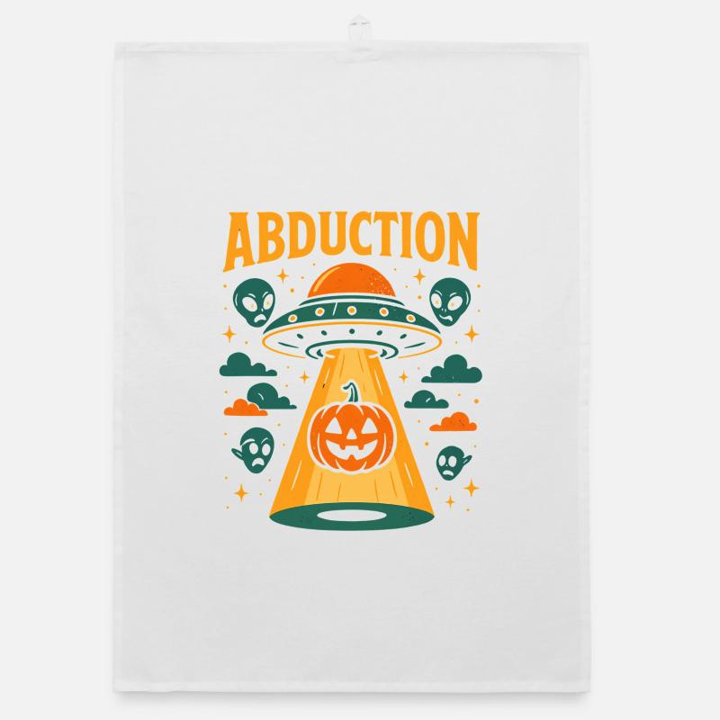 Conception de citrouille d'Halloween spatiale Torchon bio